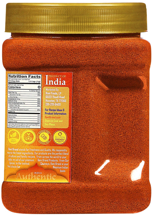 Rani Extra Hot Chilli Powder Indian Spice 16oz (1lb) 454g PET Jar, Pack of 6 ~ All Natural | No Color added | Gluten Friendly | Vegan | NON-GMO | Kosher | No Salt or fillers