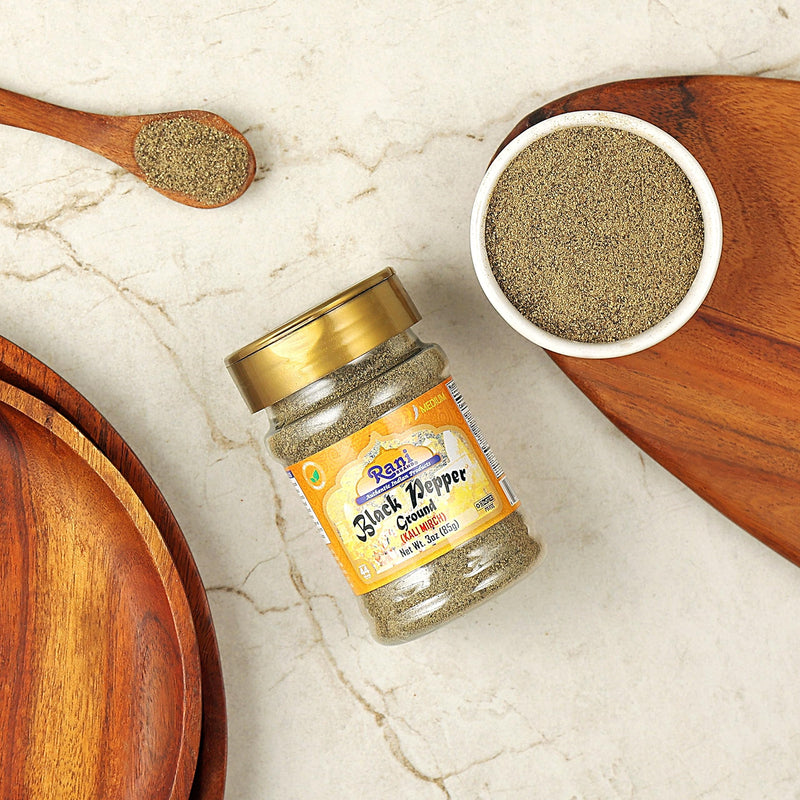 Rani Black Pepper Fine Powder 80 Mesh, 3oz (85g) PET Jar ~ Gluten Friendly, Non-GMO, All Natural | Kosher