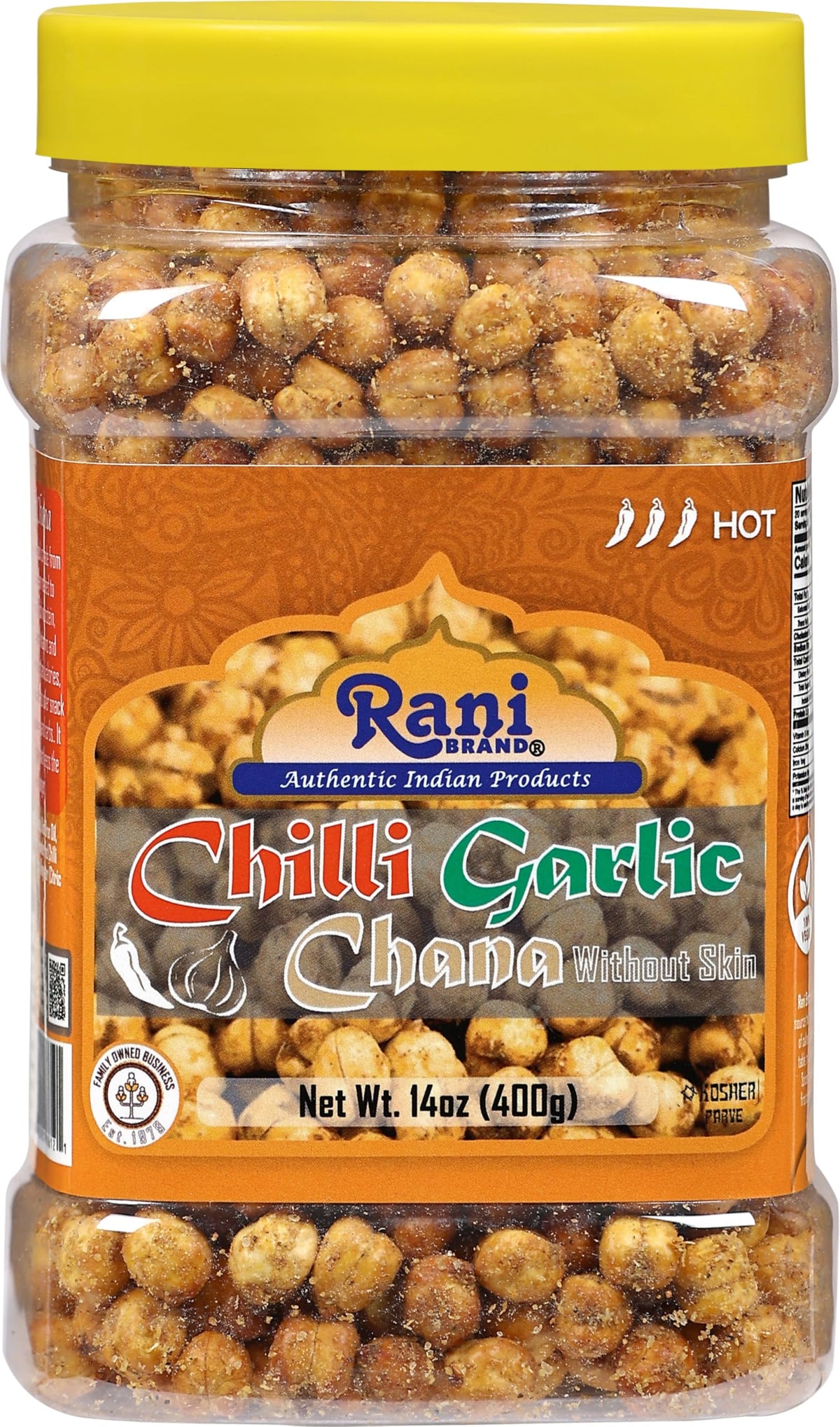 Rani Roasted Chana (Chickpeas) Chilli Garlic Flavor 14oz (400g