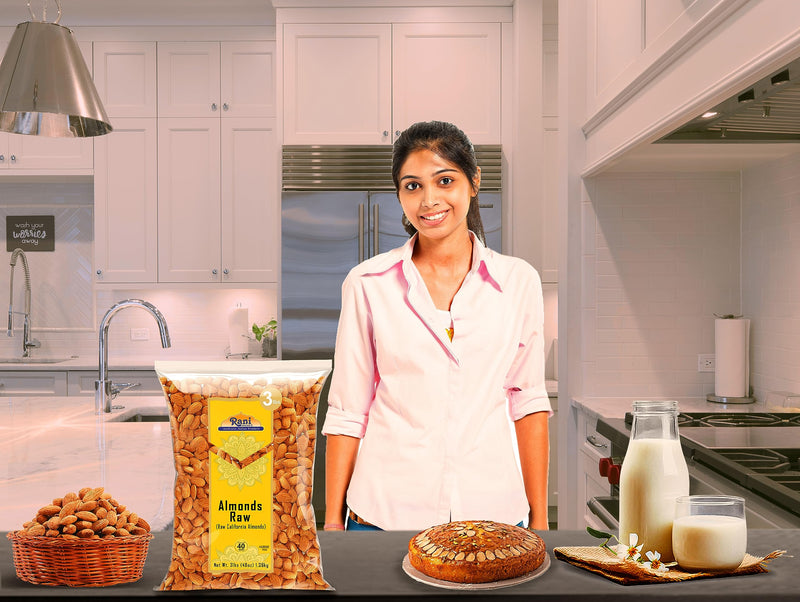 Rani Almonds, Raw Whole With Skin 48oz (3lbs) 1.36kg Bulk ~ All Natural | Vegan | Kosher | Gluten Friendly | Fresh Product of USA ~ California Shelled Almonds