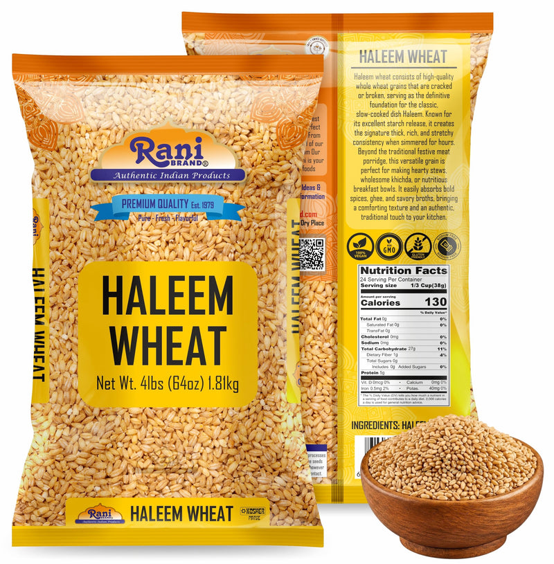 Rani Haleem Wheat 64oz (4lbs) 1.81kg Bulk ~ All Natural | Vegan | Gluten Friendly | NON-GMO | Kosher | Indian Origin