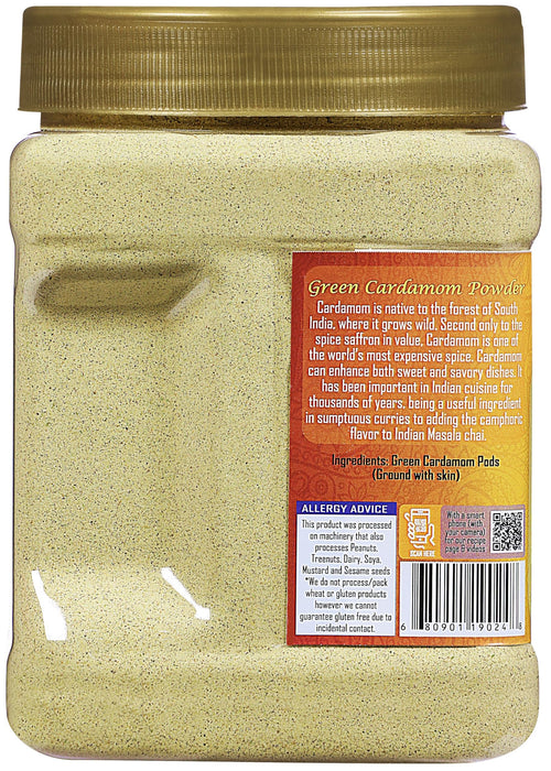 Rani Green Cardamom Pods Powder, Ground with Green Husks (Hari Elachi) 17.5oz (1.1lbs) 500g PET Jar ~ All Natural | Vegan | Gluten Friendly | NON-GMO | Kosher | Product of India