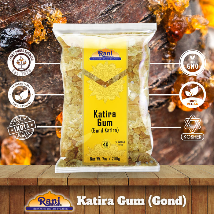 Rani Edible Gum Whole (Goonder Tragacanth Gum) 7oz (200g) ~ All Natural, Salt-Free | Vegan | No Colors | Gluten Friendly | NON-GMO | Kosher | Indian Origin