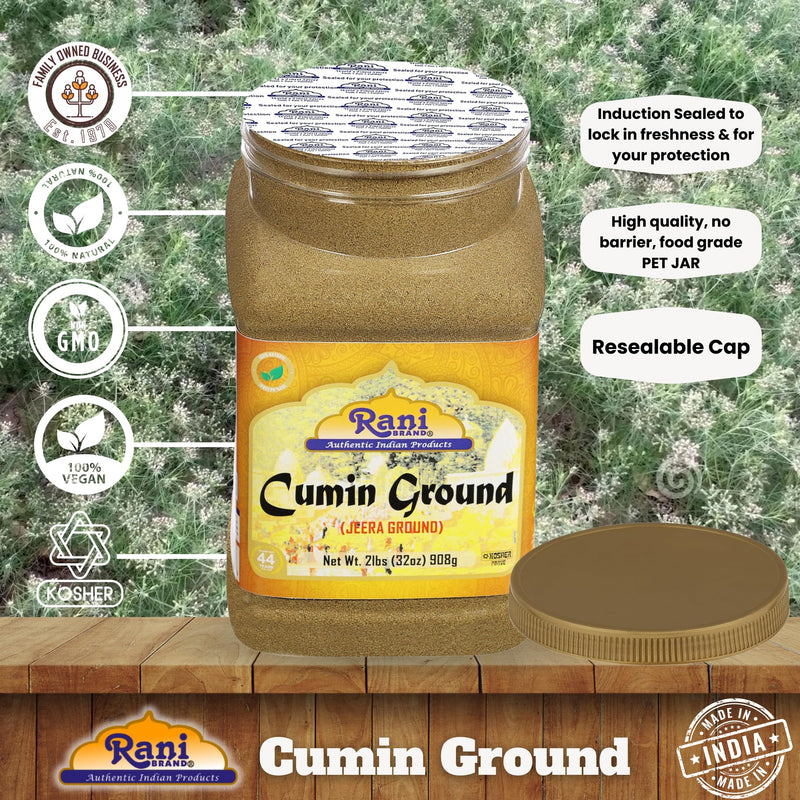 Rani Cumin (Jeera) Powder Spice 32oz (2lbs) 908g PET Jar ~ All Natural | Vegan | Gluten Friendly | NON-GMO | Kosher | Indian Origin