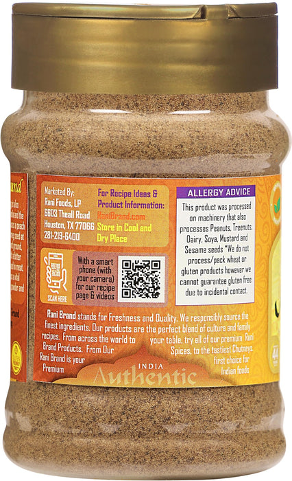 Rani Nutmeg (Jaiphul) Ground Powder Spice 3oz (85g) PET Jar ~ All Natural | Vegan | Gluten Friendly | NON-GMO | Kosher | Indian Origin