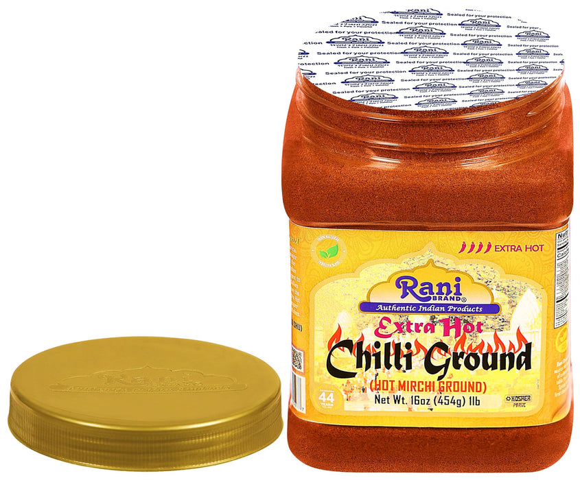 Rani Extra Hot Chilli Powder Indian Spice 16oz (1lb) 454g PET Jar, Pack of 6 ~ All Natural | No Color added | Gluten Friendly | Vegan | NON-GMO | Kosher | No Salt or fillers