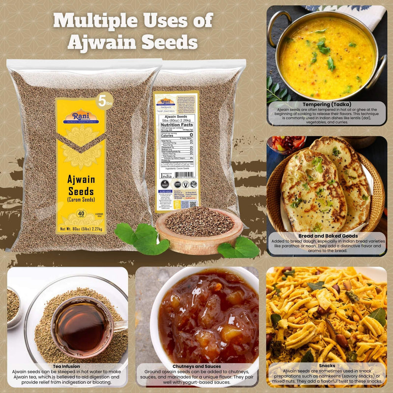 Rani Ajwain Seeds (Carom Bishops Weed) Spice Whole {9 Sizes Available}