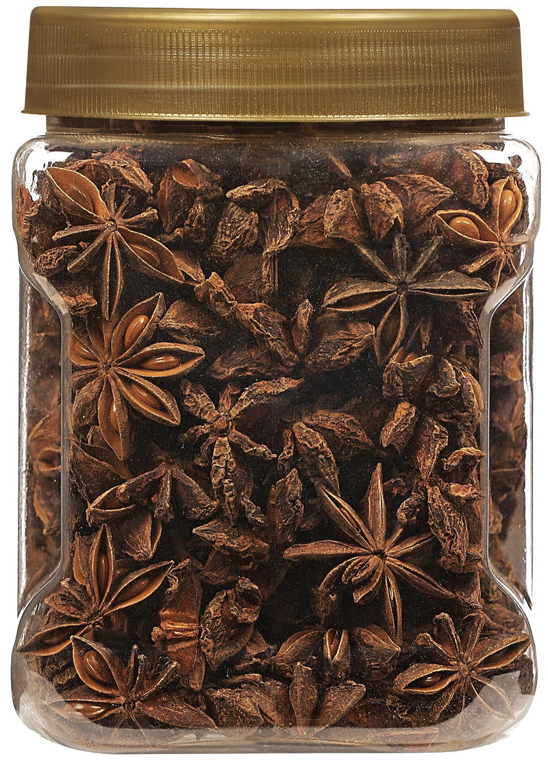 Rani Star Anise Seeds, Whole Pods (Badian Khatai) Spice 5.29oz (150g) PET Jar ~ All Natural | Gluten Friendly | Kosher | Vegan | Whole Chinese Anise Star Sun Dried Spice, Anis Estrella / Illicium Verum, Widely Used for Baking, Drinks, Cooking, and Tea