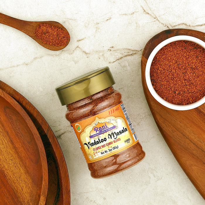 Rani Vindaloo Curry Masala 3oz (85g) PET Jar ~ Salt Free | Vegan | Gluten Friendly| NON-GMO | Kosher | No colors