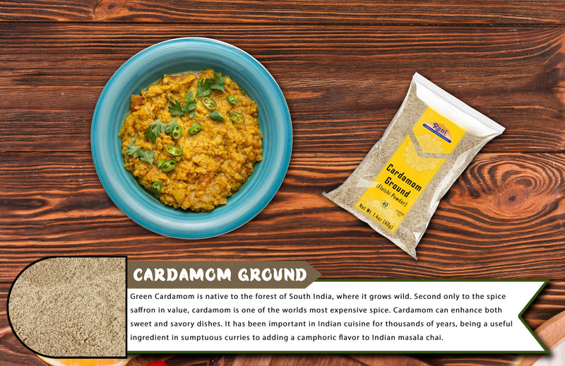 Rani Cardamom (Elachi) Ground, Powder Indian Spice 1.4oz (40g) ~ All Natural | No Color added | Gluten Friendly | Vegan | NON-GMO | Kosher | No Salt or fillers