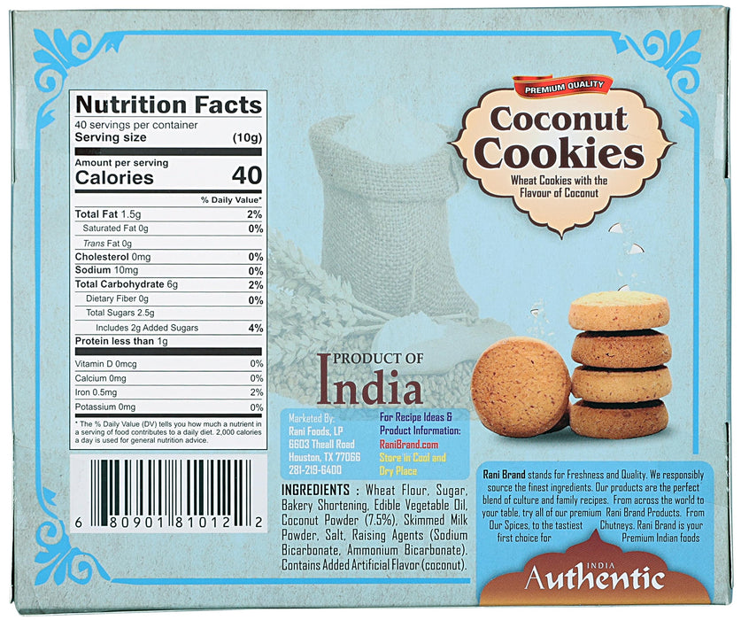 Rani Cookies Variety Pack of 4 (Atta Oats, Jam, Milk Elaichi, Coconut) 14oz (400g) each, Premium Quality Indian Cookies ~ Vegan | Non-GMO | Indian Origin