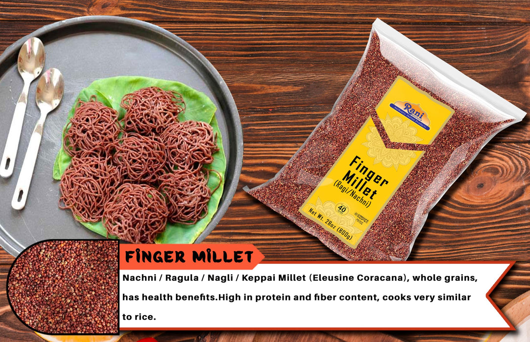 Rani Ragi Finger Millet (Eleusine Coracana) Whole Ancient Grain Seeds 28oz (800g) ~ All Natural | Gluten Friendly | NON-GMO | Kosher | Vegan | Indian Origin