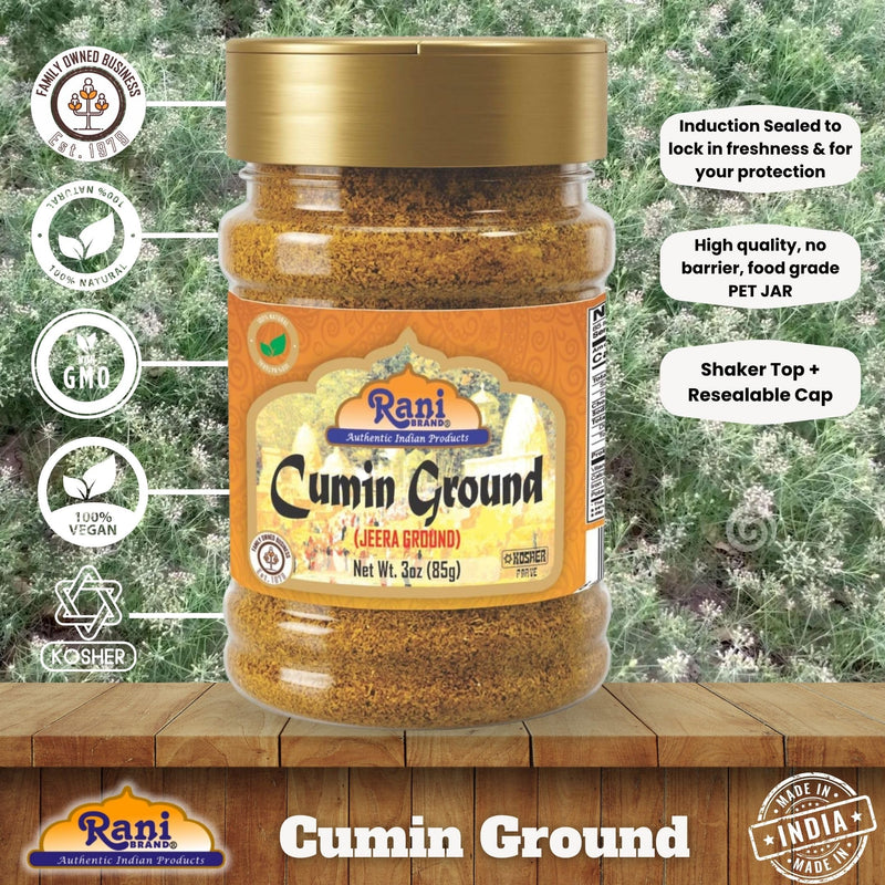 Rani Cumin (Jeera) Powder Spice 3oz (85g) ~ All Natural | Vegan | Gluten Friendly | NON-GMO | Kosher | Indian Origin