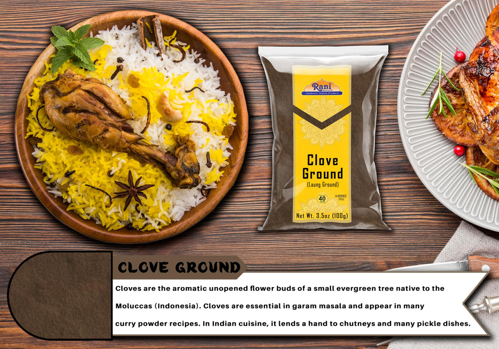 Rani Cloves Powder (Laung) Indian Spice 3.5oz (100g) ~ All Natural, Gluten Free Ingredients | NON-GMO | Kosher | Vegan | Indian Origin
