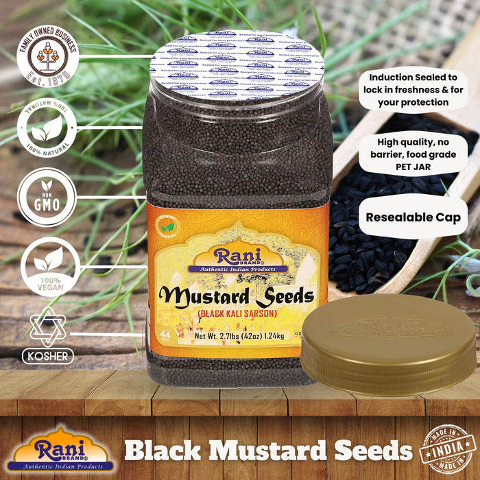 Rani Black Mustard Seeds Whole {10 Sizes Available}