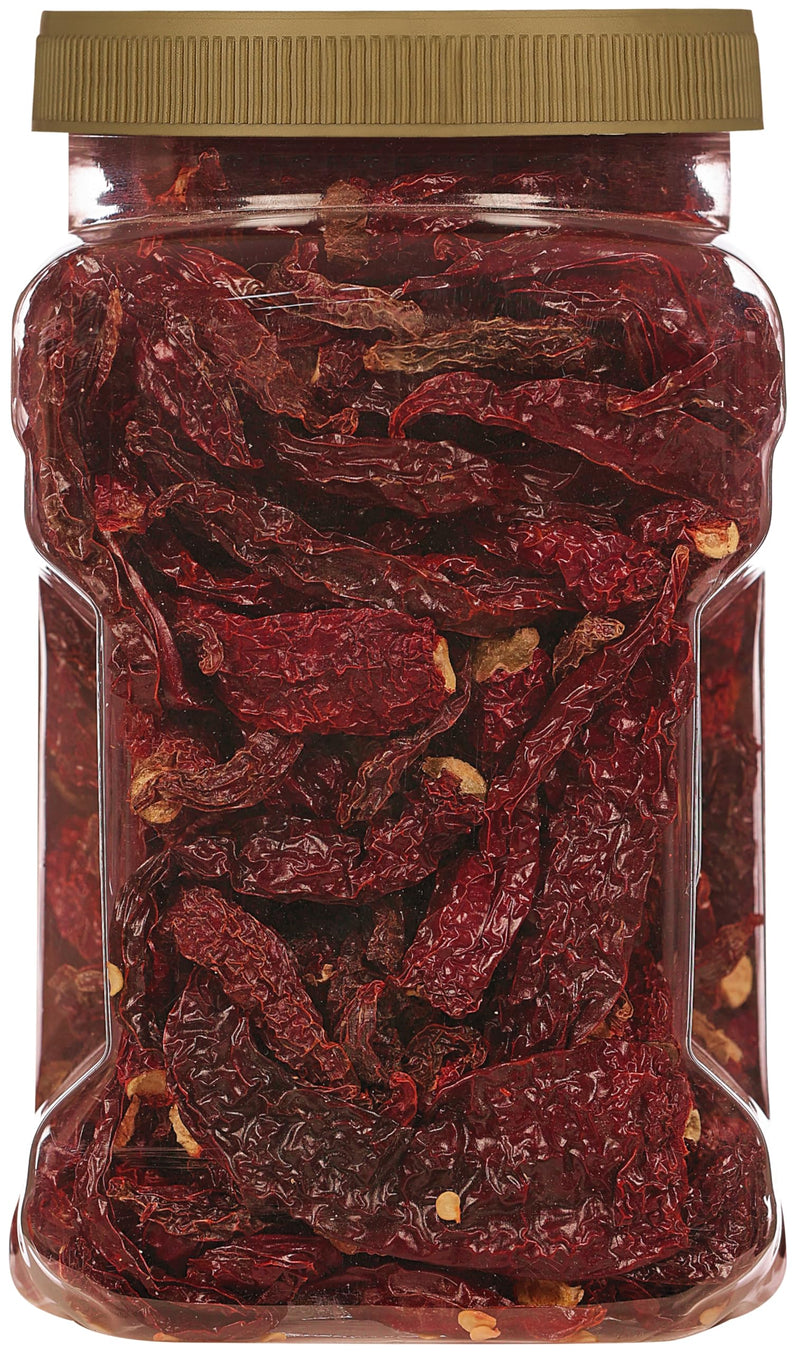 Rani Kashmiri Chilli Whole Stemless (Deggi Mirch, Low Heat) 9oz (255g) PET Jar ~ Natural | Salt-Free | Vegan | No Colors | Gluten Friendly | NON-GMO | Kosher | Indian Origin