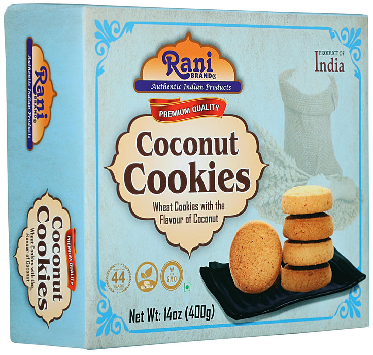 Rani Cookies Variety Pack of 4 (Atta Oats, Jam, Milk Elaichi, Coconut) 14oz (400g) each, Premium Quality Indian Cookies ~ Vegan | Non-GMO | Indian Origin