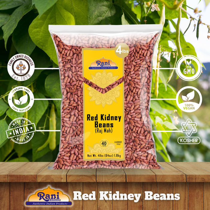 Rani Red Kidney Beans, Light 64oz (4lbs) 1.81kg Bulk ~ All Natural | Vegan | Gluten Friendly | NON-GMO | Kosher | Raj Mah