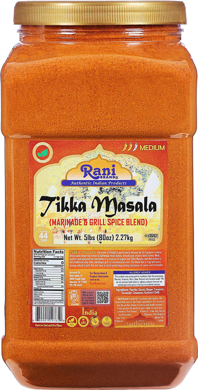 Rani Tikka Masala Indian 7-Spice Blend 80oz