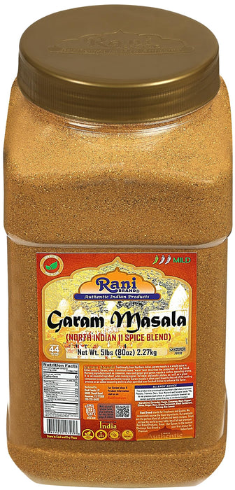Rani Garam Masala Indian 11-Spice Blend 80oz (5lbs) 2.27kg PET Jar ~ All Natural, Salt-Free | Vegan | No Colors | Gluten Friendly | Kosher | NON-GMO