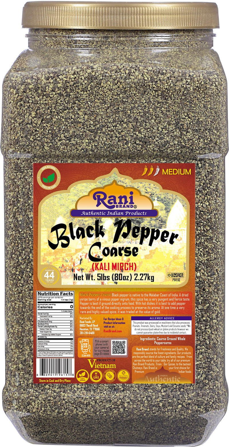 Rani Black Pepper Coarse Ground 28 Mesh 80oz