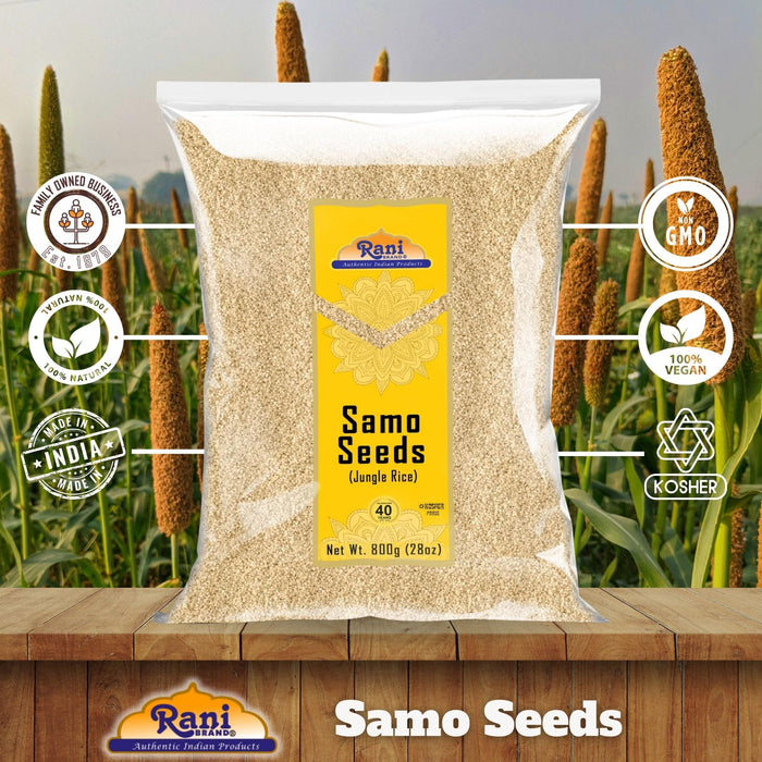 Rani Samo Seeds Whole 28oz (800g) Bulk ~ Japanese barnyard millet / Jungle Rice/Moriyo/ Samak Rice Echinochloa frumentacea ~ All Natural | Vegan | Gluten Friendly | Kosher | NON-GMO | Indian Origin