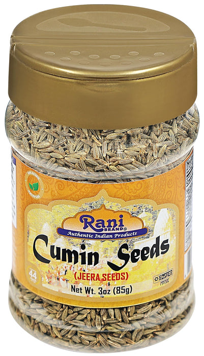 Rani Cumin Seeds Whole (Jeera) Spice 3oz (85g) PET Jar ~ All Natural | Gluten Friendly | NON-GMO | Vegan | Kosher | Indian Origin