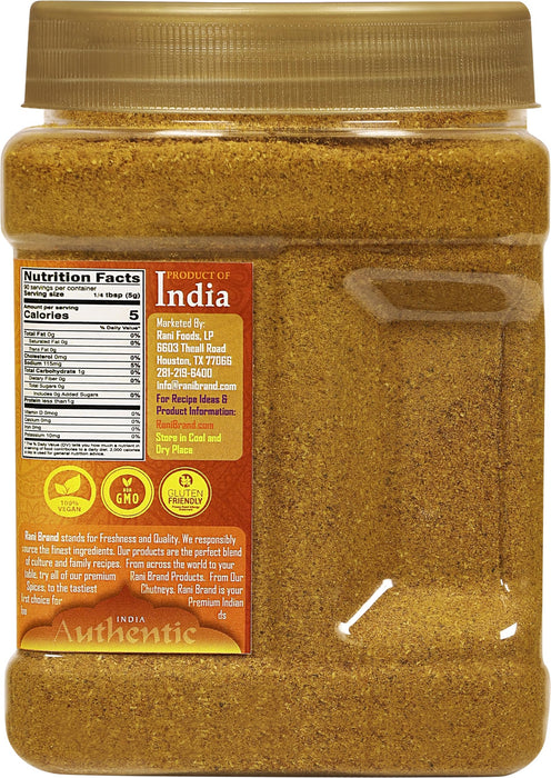 Rani Sambar Masala (Lentil Soup Spice Blend) 16oz (1lb) 454g PET Jar ~ All Natural | Vegan | No Colors | Gluten Friendly | NON-GMO | Kosher | Indian Origin