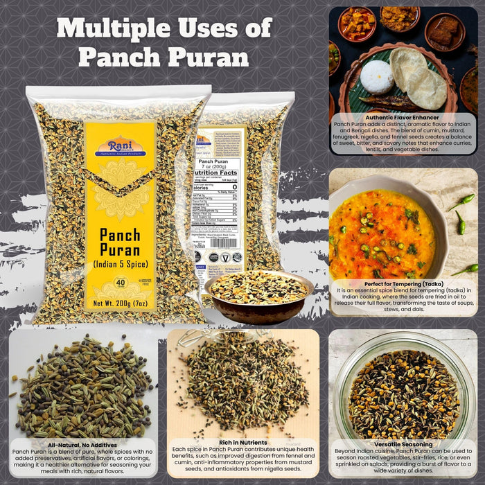 Rani Panch Puran (5 Spice) 7oz (200g) ~ All Natural | Vegan | Gluten Friendly | NON-GMO | Kosher | Indian Origin