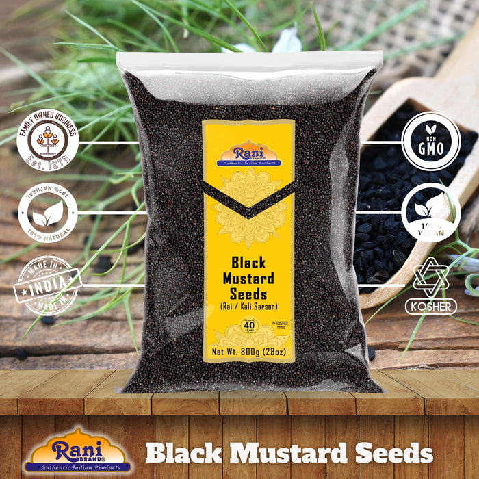 Rani Black Mustard Seeds Whole {10 Sizes Available}