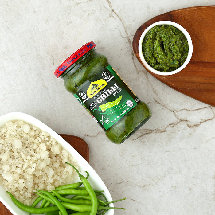 Rani Green Chilli Cooking Paste 10.58oz (300g) Glass Jar ~ Vegan | Gluten Free | NON-GMO | No Colors | Indian Origin