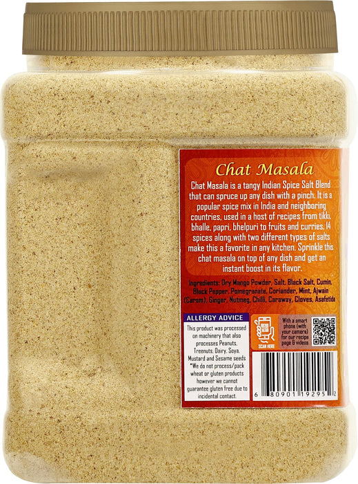 Rani Chat Masala (14 Spice Seasoning Salt) Tangy Indian Seasoning 20oz (1.25lb) 570g PET Jar ~ All Natural | No MSG | Vegan | No Colors | Gluten Friendly | NON-GMO | Kosher | Indian Origin