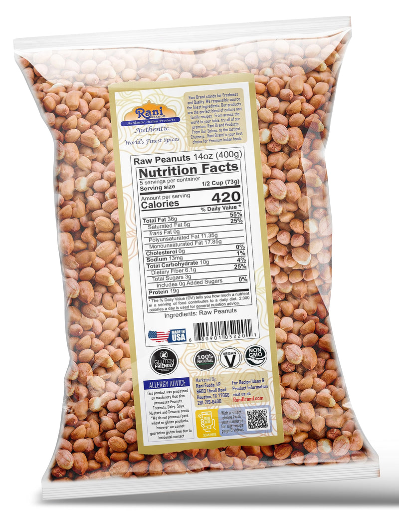 Rani Peanuts, Raw Whole With Skin (uncooked, unsalted) ~ All Natural | Fresh Product of USA ~ Spanish Grade Groundnut / Redskin {9 Sizes Available}