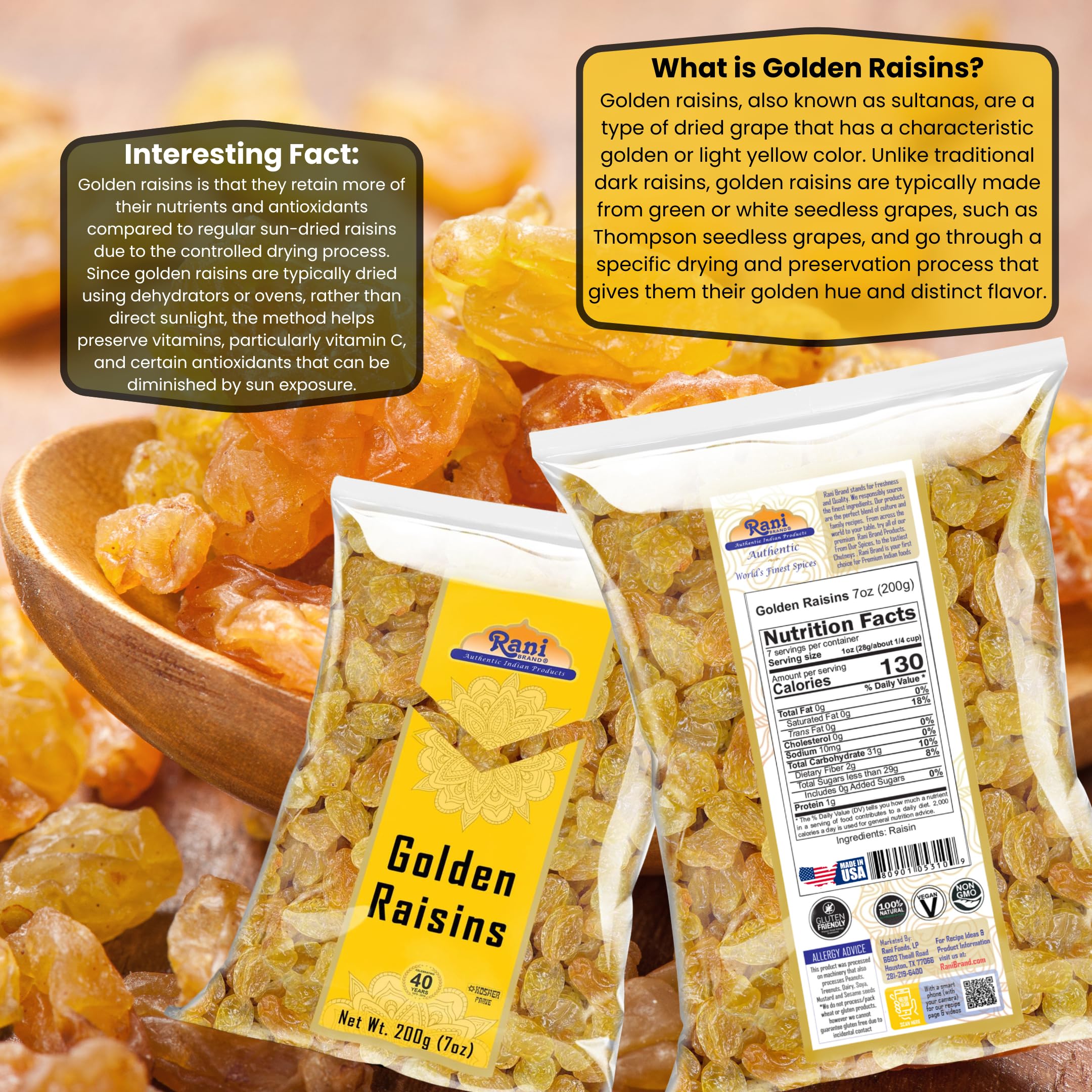 Golden Raisins 7oz | Rani Brand — Rani Brand Factory Store