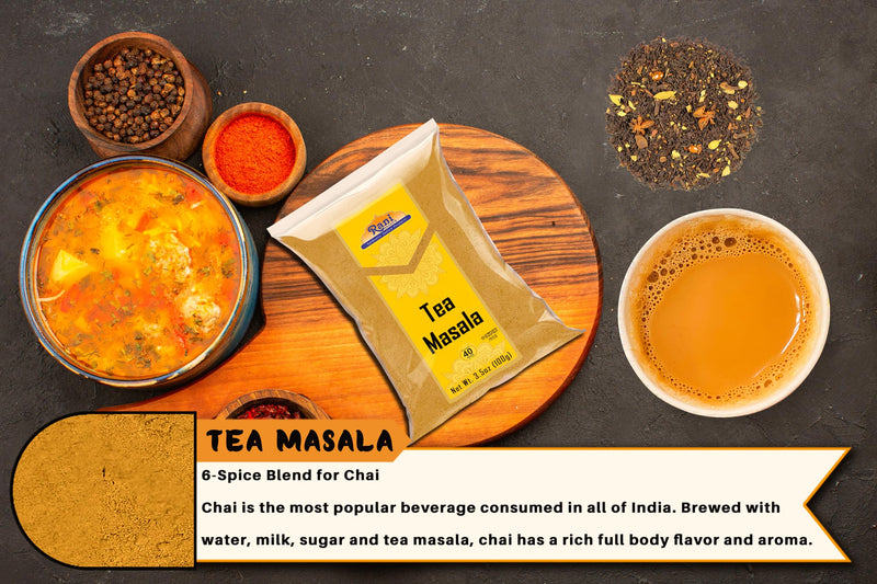 Rani Tea (Chai) Masala 3.5oz (100g) ~ All Natural | Vegan | Gluten Friendly | Salt & Sugar Free | NON-GMO | Kosher | No Colors