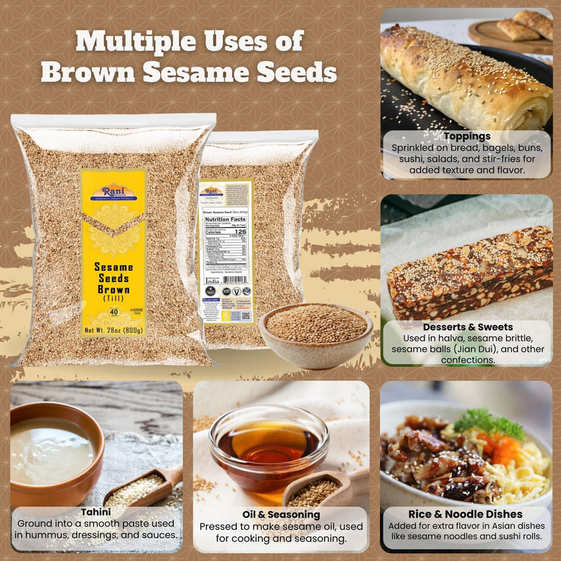 Rani Sesame Seeds (Brown) {3 Sizes Available}