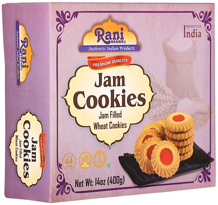 Rani Jam Cookies (Jam Filled Wheat Cookies) 14oz (400g) Premium Quality Indian Cookies ~ All Natural | Vegan | Non-GMO | Indian Origin