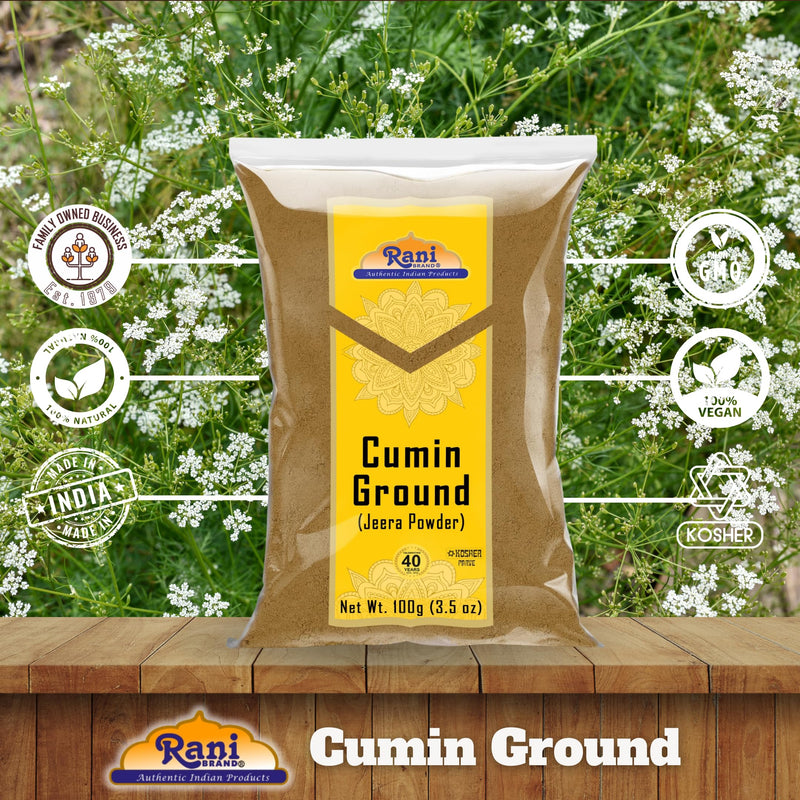 Rani Cumin (Jeera) Powder Spice 100g (3.5oz) ~ All Natural | Vegan | Gluten Friendly | NON-GMO | Indian Origin