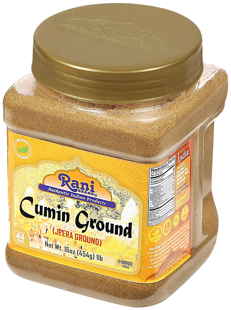 Rani Cumin (Jeera) Powder Spice 16oz (1lb) 454g PET Jar ~ All Natural | Vegan | Gluten Friendly | NON-GMO | Kosher | Indian Origin
