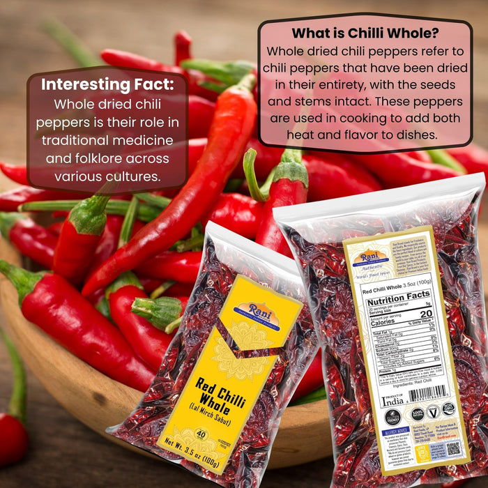 Rani Red Chilli Whole {5 Sizes Available}