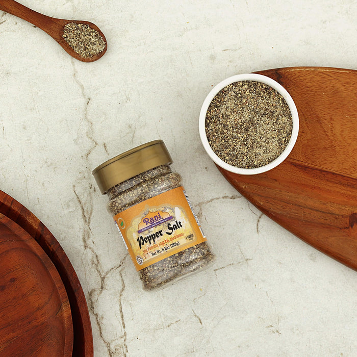 Rani Pepper Salt Seasoning (All Purpose General Seasoning) 6.6oz (187g) PET Jar ~ All Natural | Gluten Friendly | Non-GMO | Kosher | Product of India