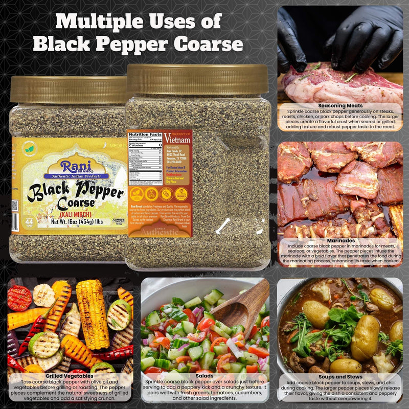 Rani Black Pepper Coarse Grind {7 Sizes Available}