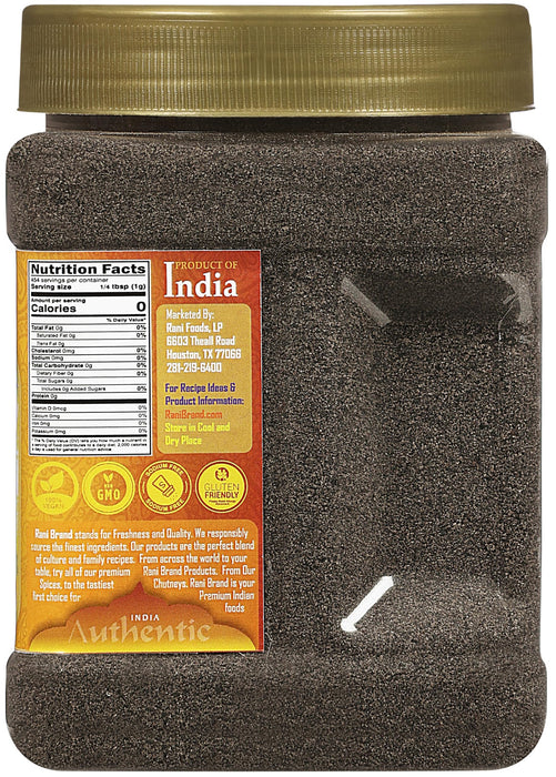 Rani Kalonji (Black Seed, Nigella Sativa, Black Cumin) Ground, Powder 16oz (1lb) 454g PET Jar ~ All Natural | Gluten Friendly | NON-GMO | Vegan | Kosher | Indian Origin