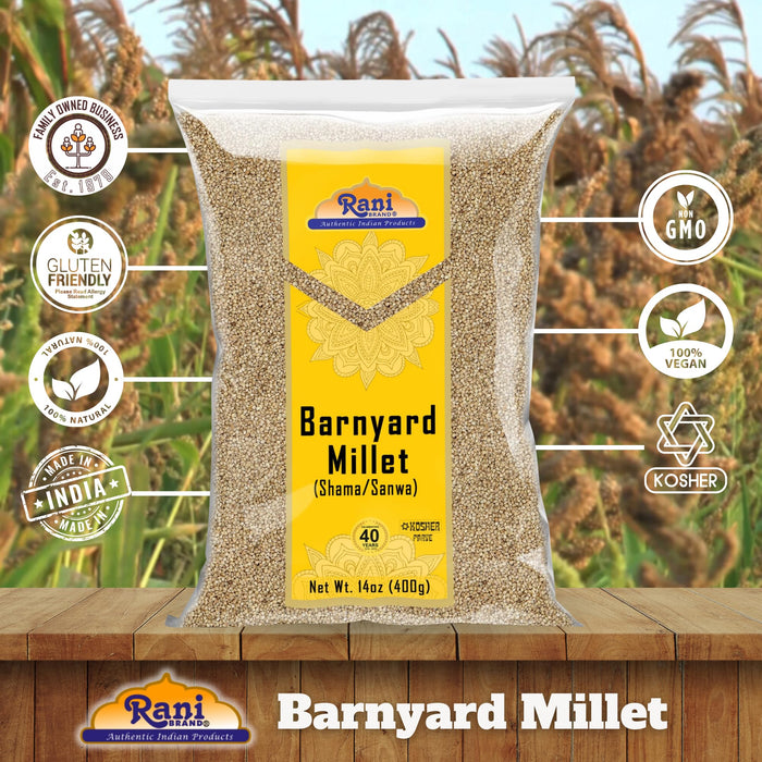 Rani Barnyard Millet (Echinochloa Esculenta Frumantacea) Whole Ancient Grain Seeds 14oz (400g) ~ All Natural | Gluten Friendly | NON-GMO | Kosher | Vegan | Indian Origin | Shama/Sanwa