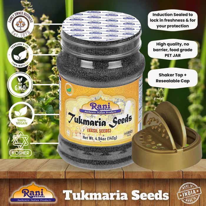 Rani Tukmaria  (Natural Holy Basil Seeds) {4 Sizes Available}