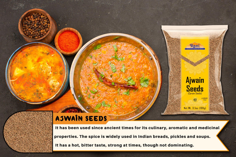 Rani Ajwain Seeds (Carom Bishops Weed) Spice Whole 3.5oz (100g) ~ Natural | Vegan | Gluten Friendly | NON-GMO | Kosher | Indian Origin
