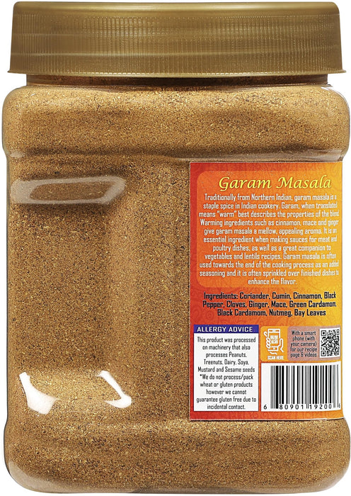 Rani Garam Masala Indian 11-Spice Blend 16oz (1lb) 454g PET Jar, Pack of 6 ~ All Natural, Salt-Free | Vegan | No Colors | Gluten Friendly | NON-GMO | Kosher | Indian Origin