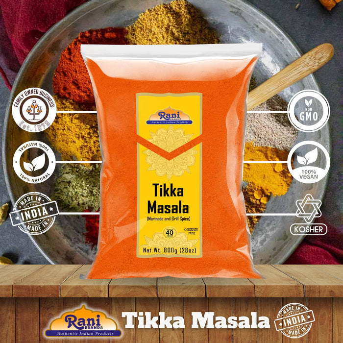 Rani Tikka Masala Indian 7-Spice Blend 28oz (800g) ~ All Natural, Salt-Free | Vegan | No Colors | Gluten Friendly | NON-GMO | Kosher