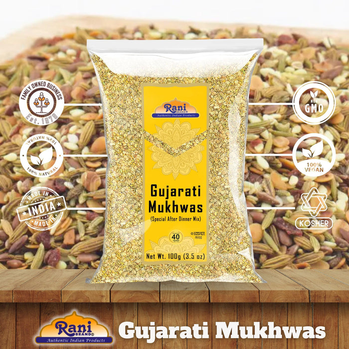 Rani Gujarati Mukhwas (Special After Dinner Mix) 3.5oz (100g) ~ Vegan | Kosher | No Colors | Indian Origin