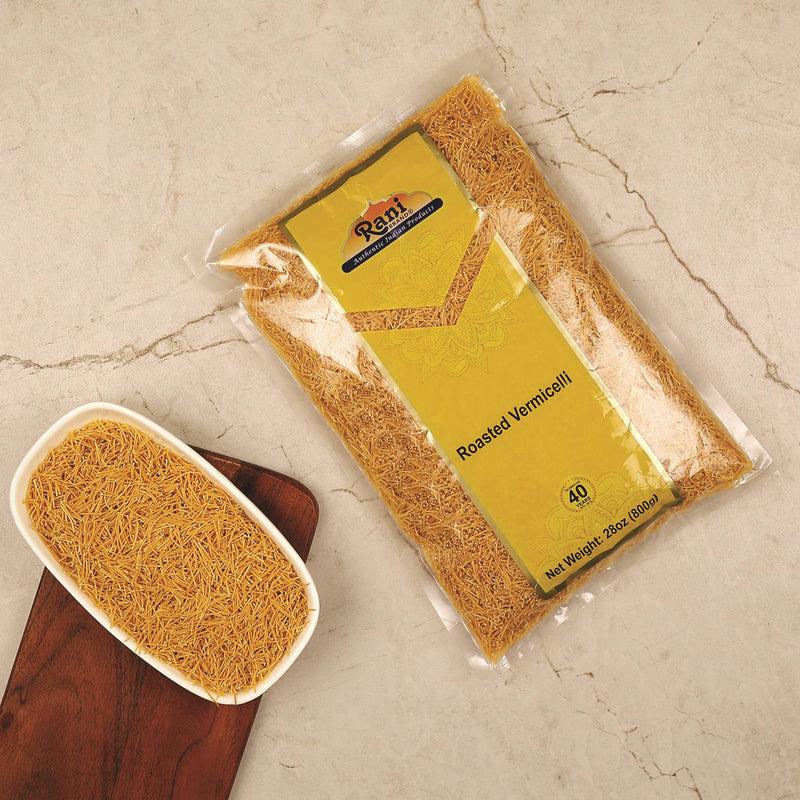 Rani Roasted Vermicelli (Roasted Wheat Noodles) 28oz (1.75lbs) 800g, Pack of 3 ~ All Natural | Vegan | NON-GMO | Indian Origin